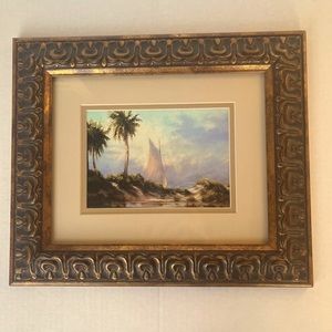 Manasota Key, Fla. “Returning” by Art Fronckowiak Sailboat Tropical  Sea 11 X 13